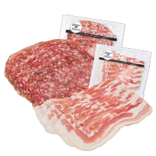 Franse pur porc of ontbijtspek droog gezouten